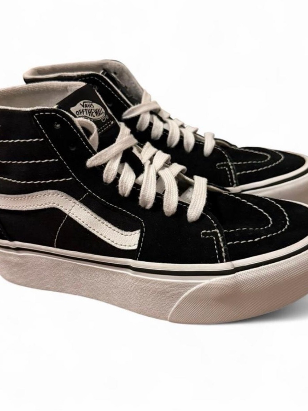 Vans black womens Sk8-Hi Tapered Platform Shoes
